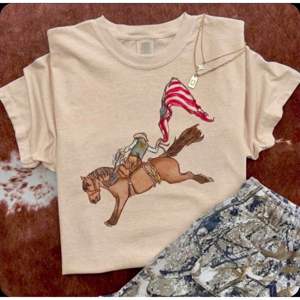 Land of the Bucking Brave  Graphic Tee